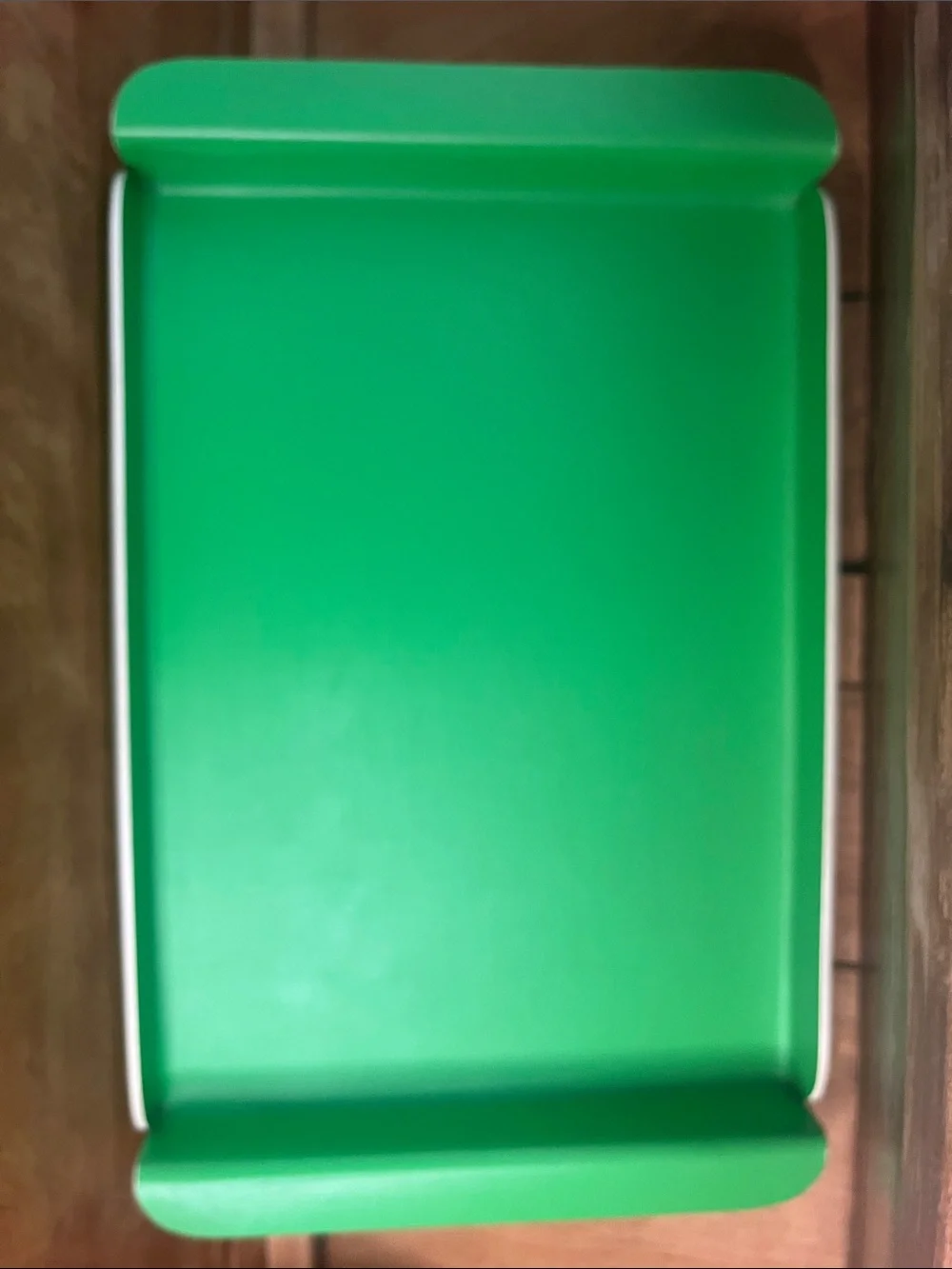 MCM-Kelly Green W/Rolled Edges & White Trim. Great Retro Tray!